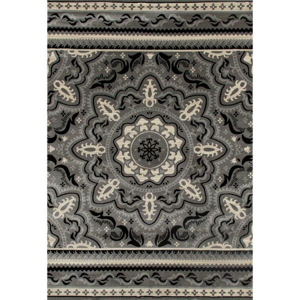 Art Carpet 5 X 8 Ft. Milan Collection Fanciful Woven Area Rug, Gray 24330